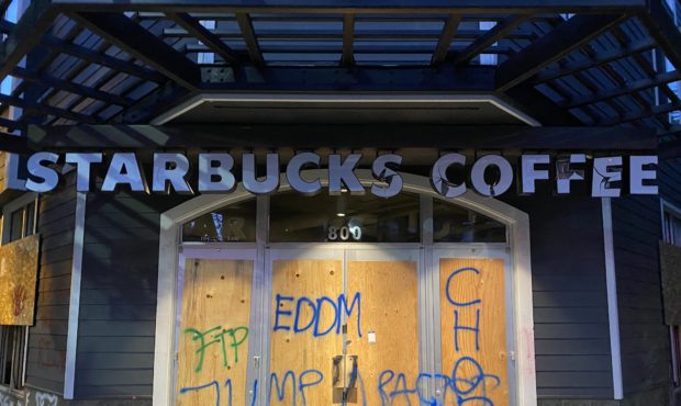 Seattle Starbucks protest buildings are violent...