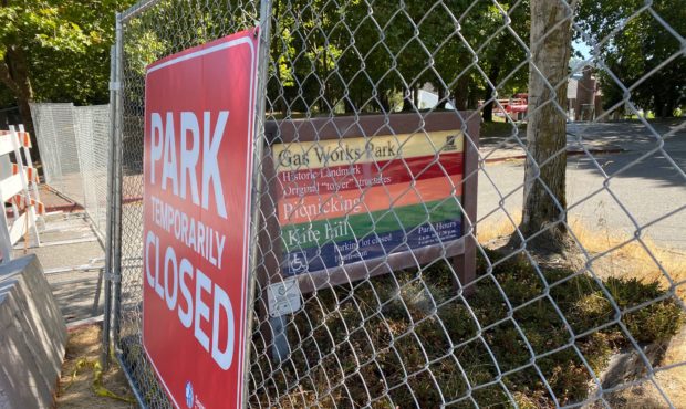Gas Works Park fenced closed religious prayer rally Seattle...