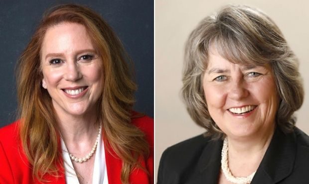 Washington Secretary of State candidates Kim Wyman (L) and Gael Tarleton (R)....