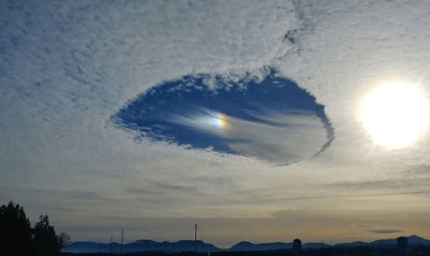 hole punch clouds...