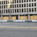 Businesses are boarded up for fear of riots. (Photo: Jason Rantz)