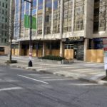 Businesses are boarded up for fear of riots. (Photo: Jason Rantz)