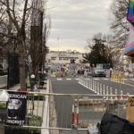 At BLM Plaza, there was a small demonstration over the weekend. This is close as you can get to the White House. (Photo: Jason Rantz/KTTH)