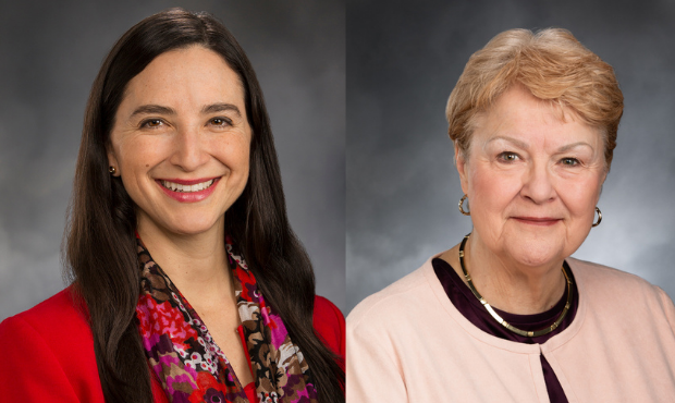 Sen. Rebecca Saldaña and Sen. Karen Keiser....