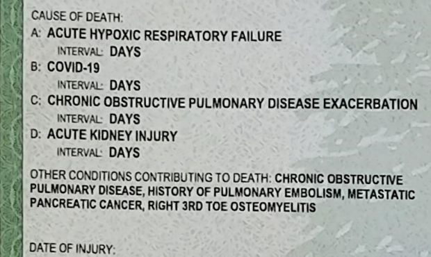 covid, death certificate...
