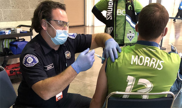 Seattle Sounders vaccine...