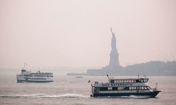 Wildfire smoke, New York City...