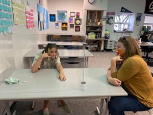 Medically exempt vancouver WA student, Melanie, shares a photo of how the district chose to acommodate for her