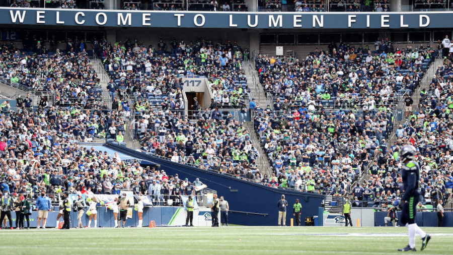 A general view of Lumen Field during the second quarter between the Seattle Seahawks and the Tennes...