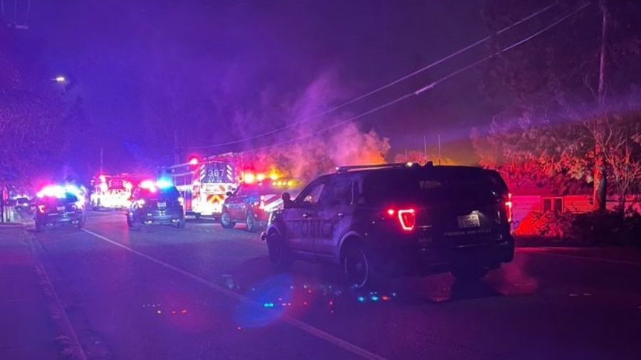 Major police presence after shots fired in Des Moines. (Photo courtesy of KIRO 7 TV reporter Kevin ...