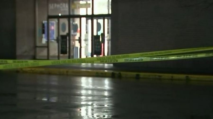Police tape at the scene outside of the JCPenney at Southcenter Mall. (Photo courtesy of KIRO 7 TV)...