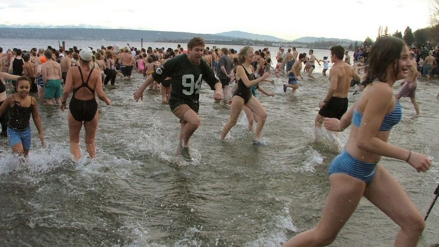 A previous Polar Bear Swim in Seattle. (Photo courtesy of Seattle Parks and Recreation)...