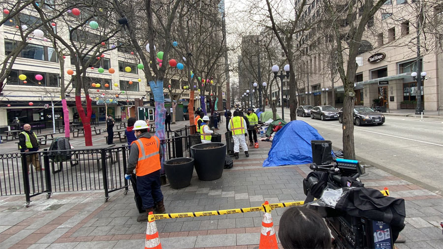 Westlake homeless encampment...