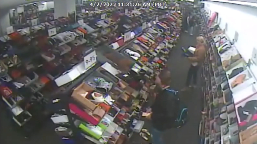 Scot Witzel on Nordstrom Rack surveillance moments before allegedly striking an employee...