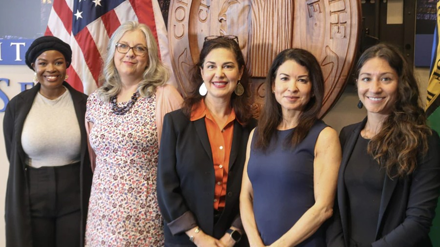 CM Herbold (second from left) stands to the left of CM Morales (Photo from Xվ 7)...