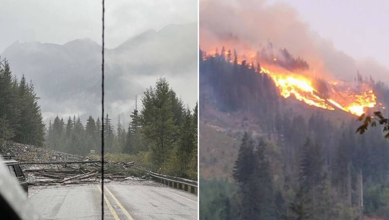 SR 20, US 2 closed - Massive mudslides closed SR 20 over the mountains on Sept. 14 and a wildfire t...