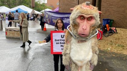 PETA storms UW over treatment of medical research monkeys on first day of classes