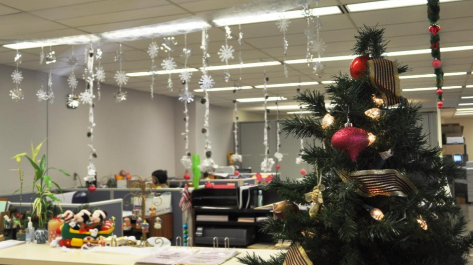 Christmas decorations like this may be deemed inappropriate in King County offices. (WordPress)...