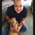 Dori Monson with Buddy the dog.