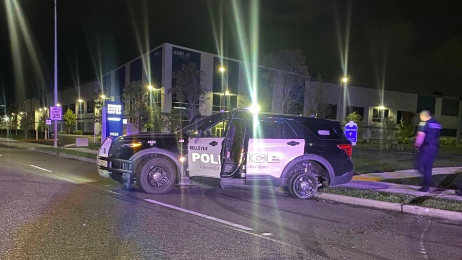 Image: A Bellevue Police Department vehicle...