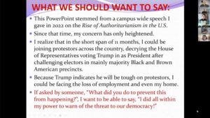 Image: Seattle Colleges gave a presentation centered around "Is Donald Trump a Threat to U.S. Democracy?"