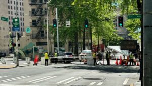 Photo: Roads are being blocked in preparation for President Joe Biden's visit to Seattle.