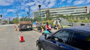 Photo: A South Lake Union homeless encampment was cleared on May 29, 2024. People living there said they're not sure where they will go. 