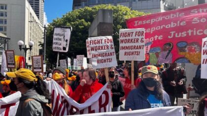 Activists' May Day rallies confront turbulent times, call for greater labor rights
