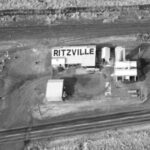 Photo: The airsign for RITZVILLE as it appeared decades ago. 