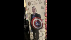 Photo: Washington State Secretary of State Steve Hobbs' booth at PAX West.