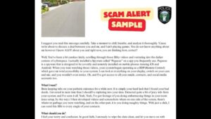 Image: Snoqualmie and North Bend residents have been receiving a sextortion scam email.