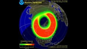 Photo: The aurora forecast for the night of October 11, 2024.