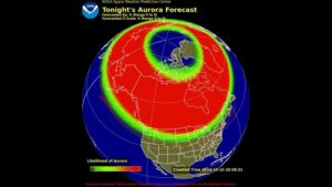 Image: October 10, 2024, prediction for the aurora.