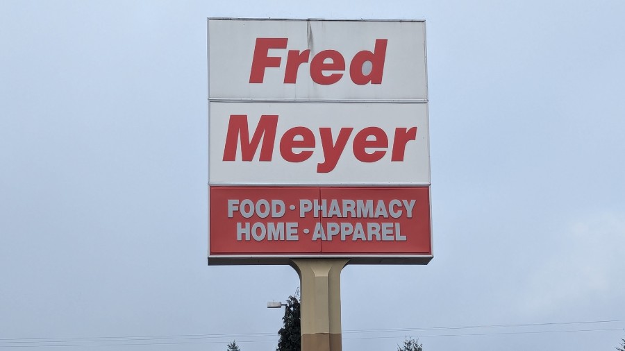 Image: The photo of a Fred Meyer sign was taken at the Shoreline location on Wednesday, Nov. 27 202...