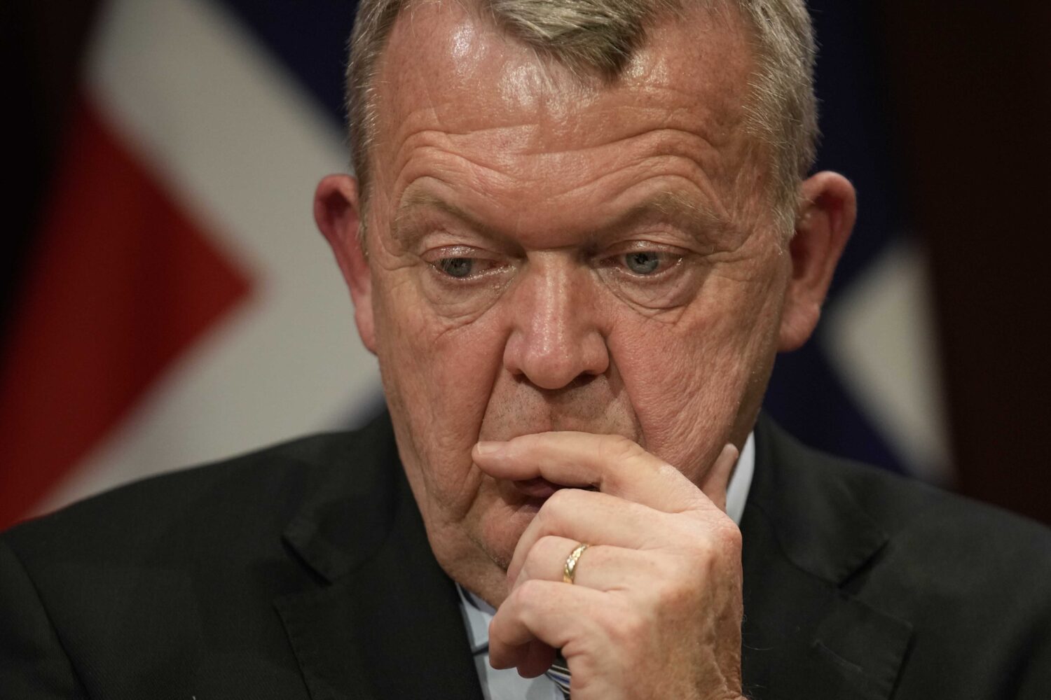FILE - Denmark's Foreign Minister Lars Lokke Rasmussen listens to speakers during a meeting after a...