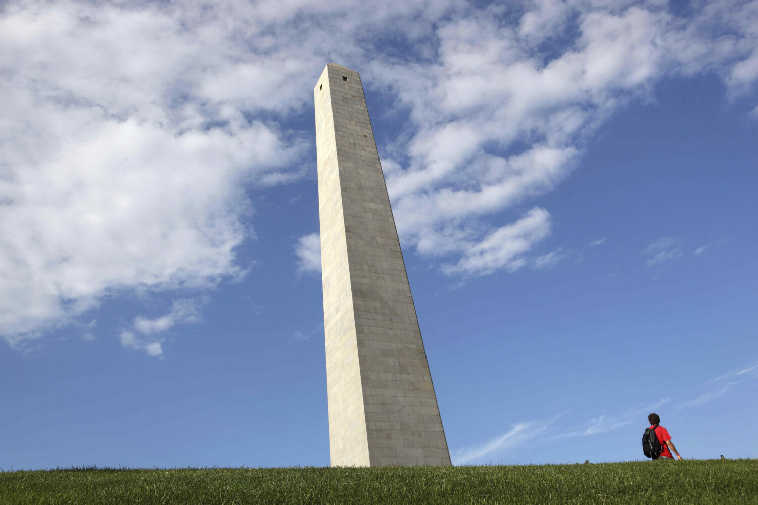 FILE - The Bunker Hill Monument, commemorating one of the key battles in the American Revolutionary...