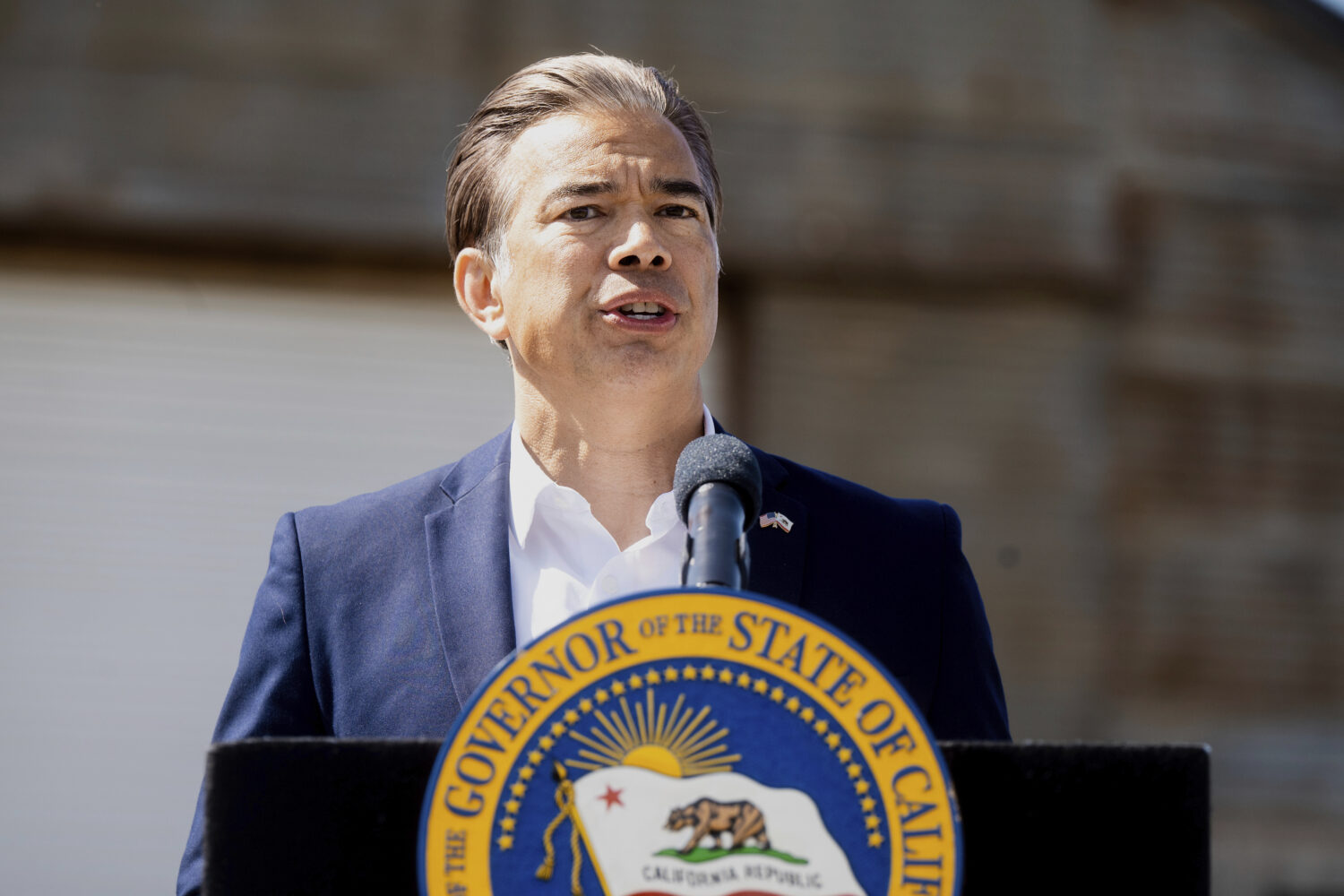 FILE - California Attorney General Rob Bonta speaks during a press conference on April 16, 2025, in...