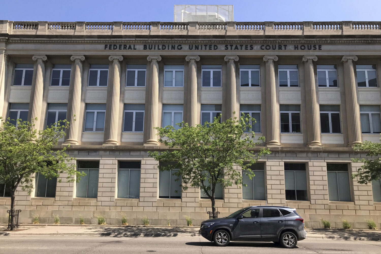 FILE - The federal courthouse stands in Fargo, N.D., June 19, 2023. (AP Photo/Jack Dura, File)Credi...