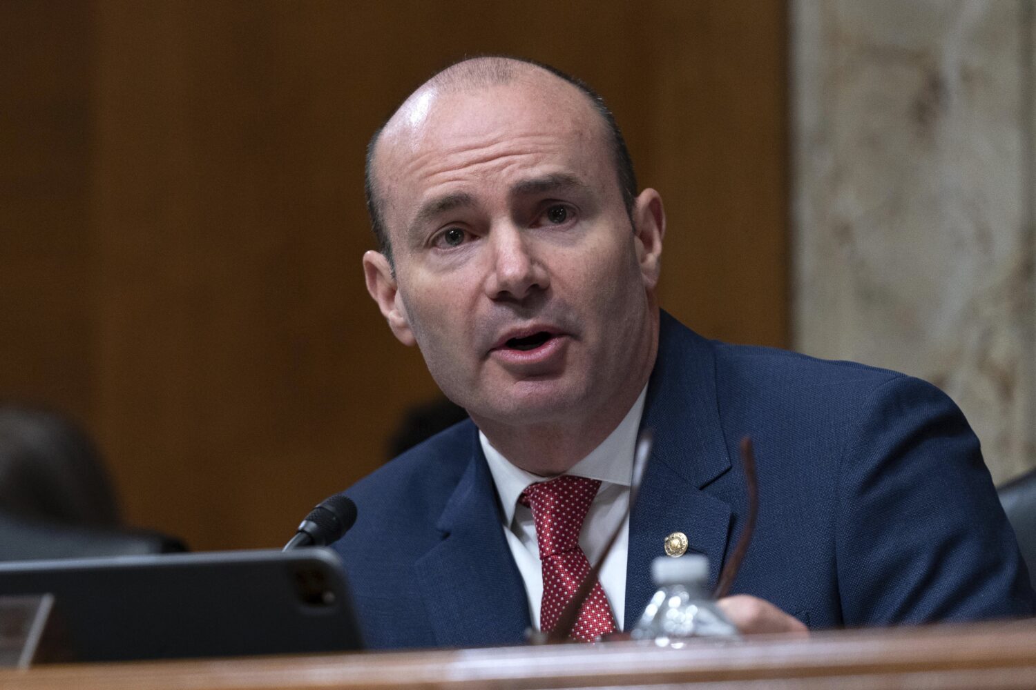 FILE - Sen. Mike Lee, R-Utah, Chairman of the Senate Energy and Natural Resources Committee, speaks...