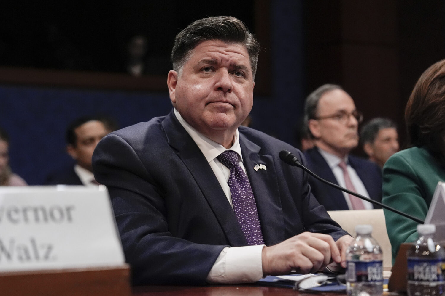 Illinois Gov. JB Pritzker speaks during a House Committee on Oversight and Government Reform hearin...