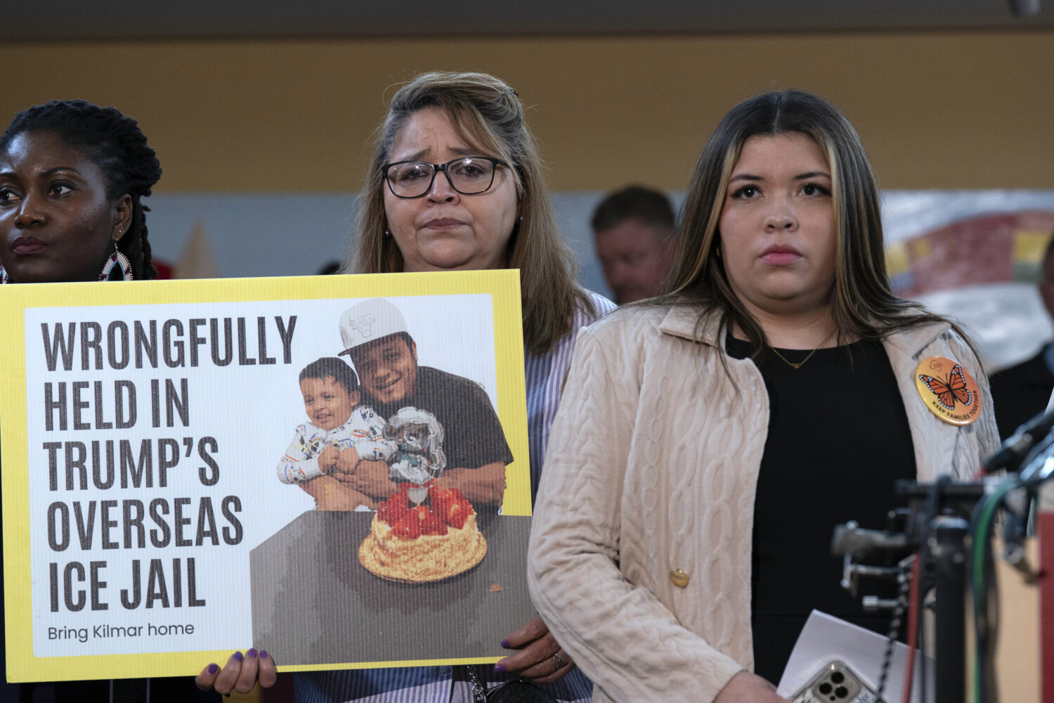 FILE - Jennifer Vasquez Sura, the wife of Kilmar Abrego Garcia of Maryland, who was mistakenly depo...