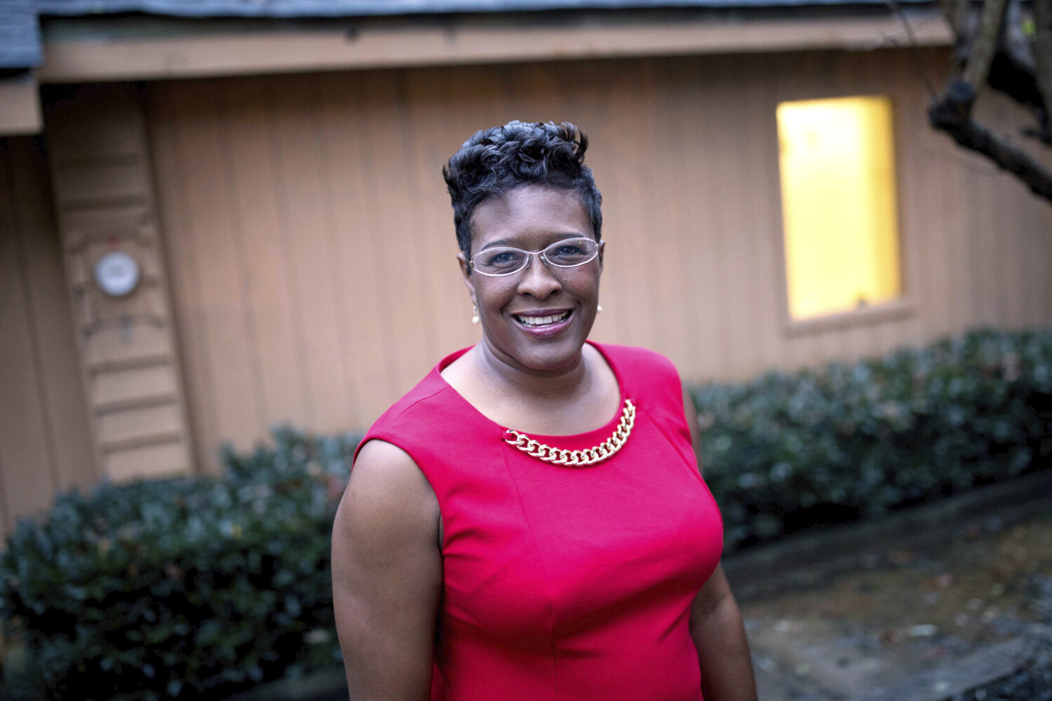 FILE - Keisha Waites poses for a photo in Atlanta on Oct. 10, 2017. (Branden Camp/Atlanta Journal-C...