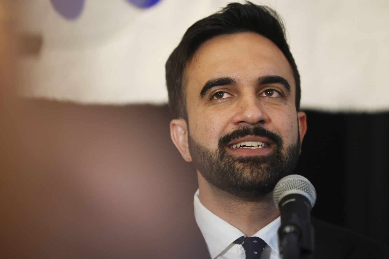Democratic mayoral candidate Zohran Mamdani speaks at his primary election party, Wednesday, June 2...