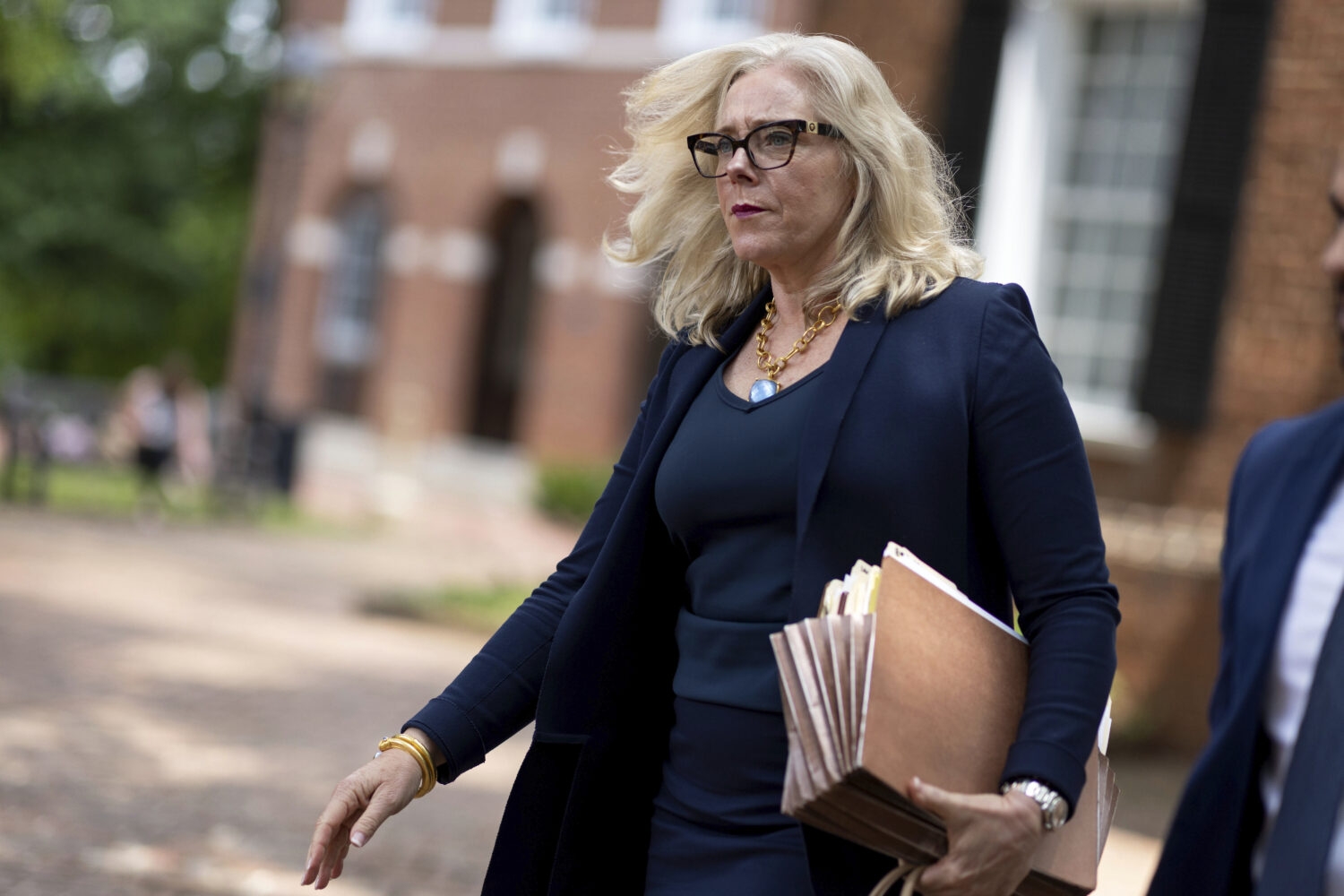 FILE - Shannon Taylor, attorney for Henrico County Commonwealth, exits the Albemarle County Circuit...