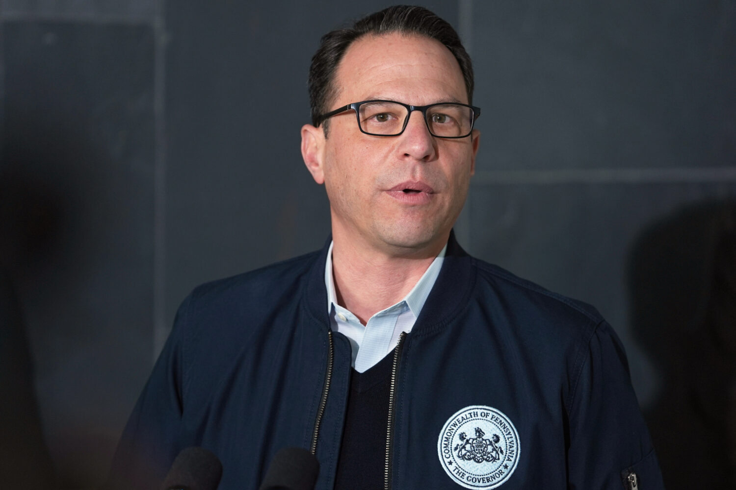 FILE - Governor Josh Shapiro speaks during a news conference regarding the shooting at UPMC Memoria...
