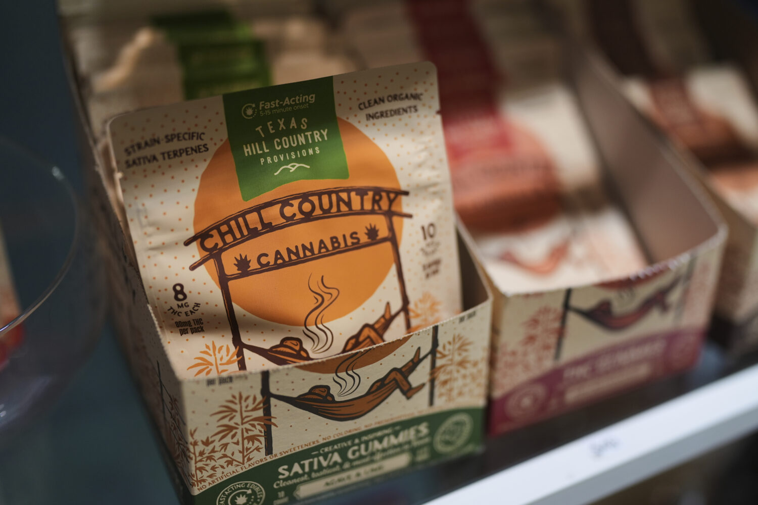 THC products that Texas lawmakers are seeking to ban are seen at the Dope Daughters dispensary, Thu...
