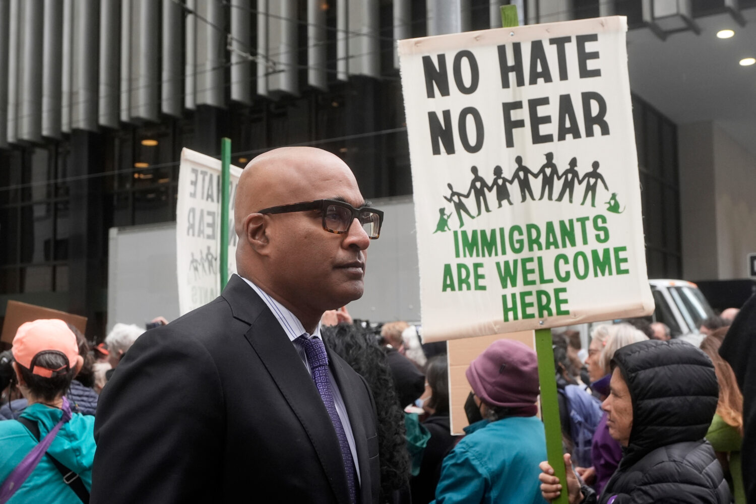San Francisco Public Defender Manohar Raju stands for a photo after speaking at a news conference a...