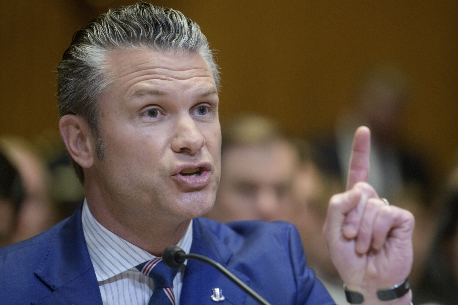 Secretary of Defense Pete Hegseth testifies during a Senate Committee on Appropriations subcommitte...