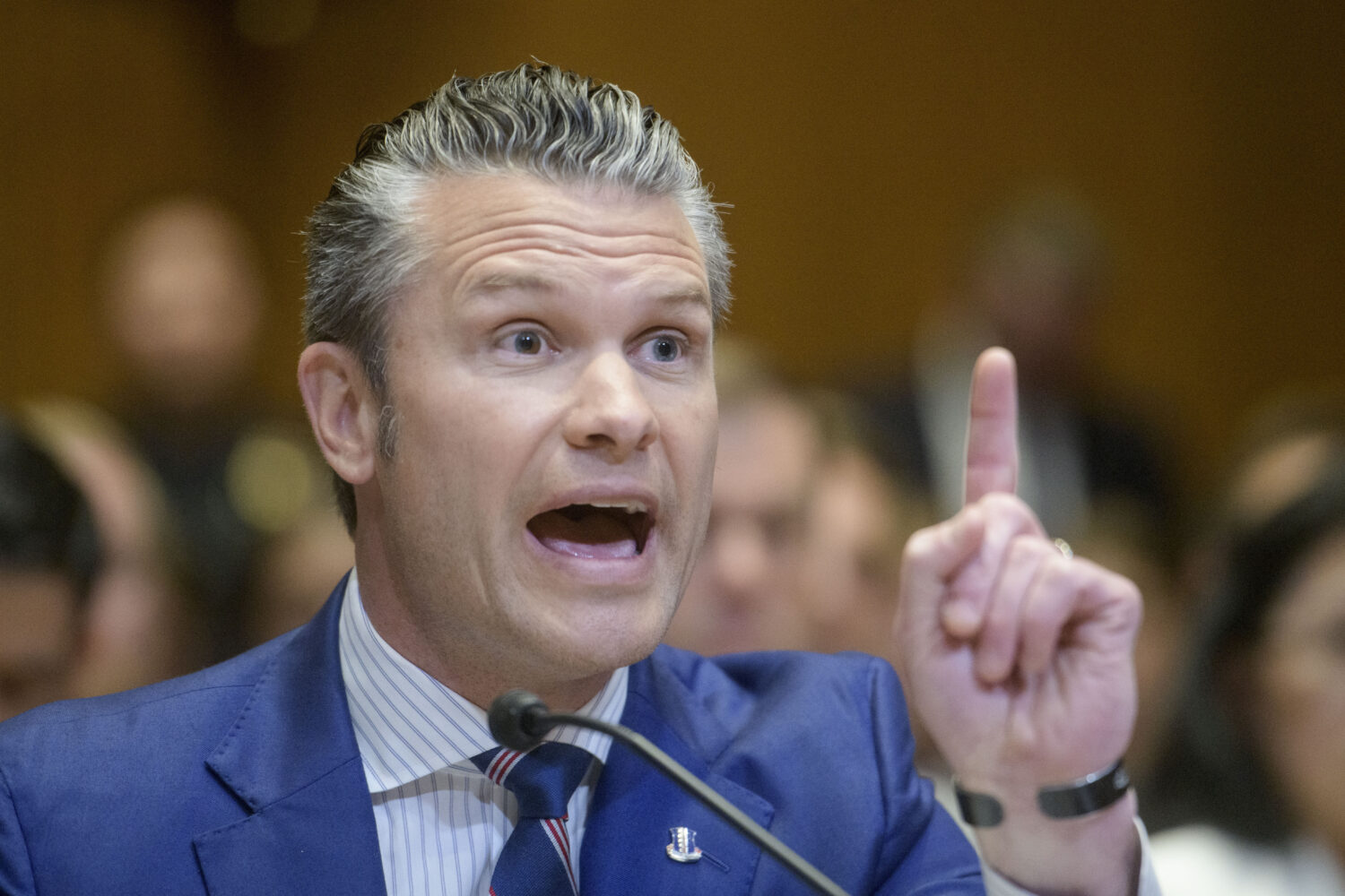 Secretary of Defense Pete Hegseth testifies during a Senate Committee on Appropriations subcommitte...