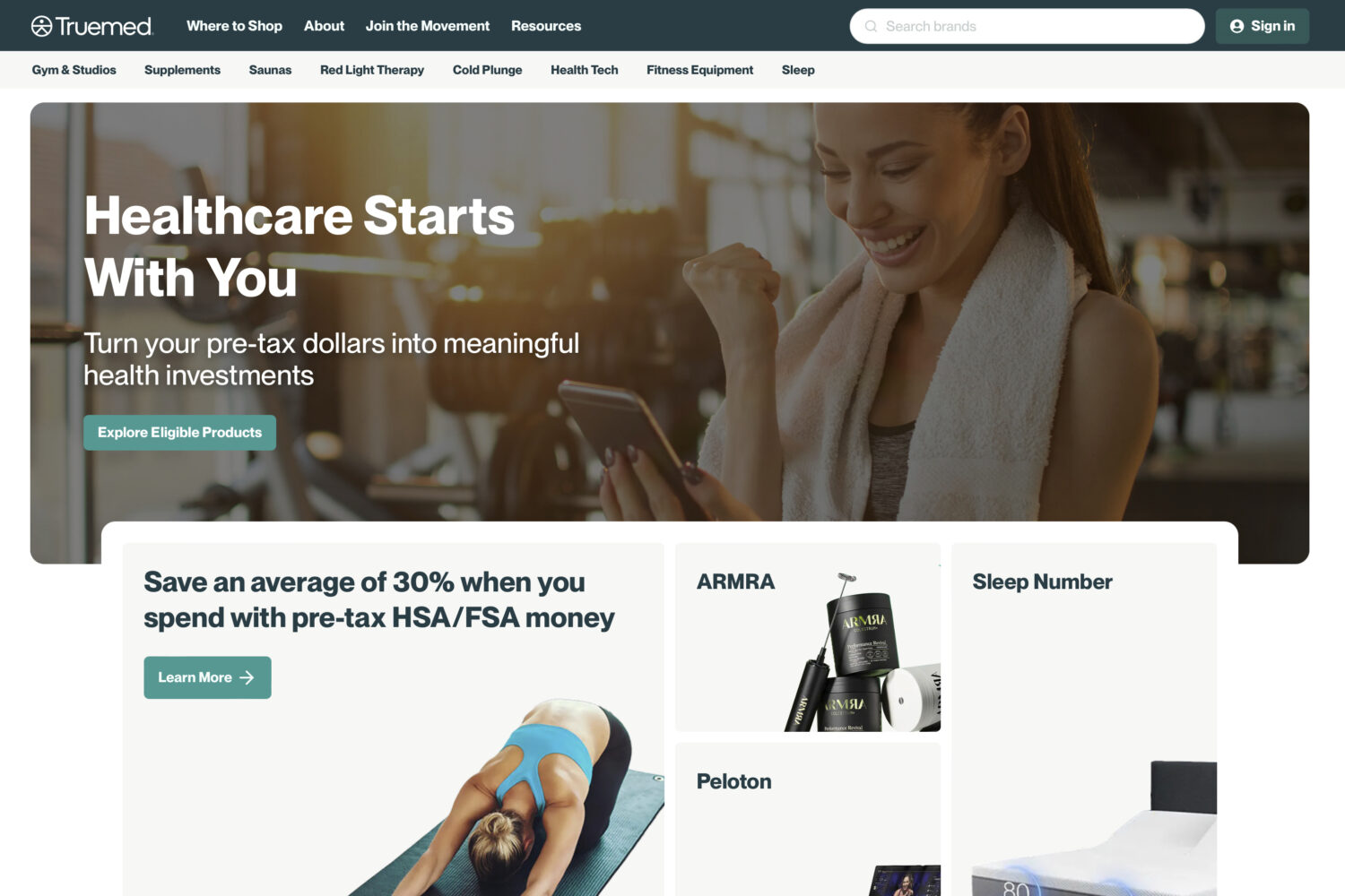 This Friday, May 30, 2025, image shows part of the website of the company TrueMed, which was co-fou...